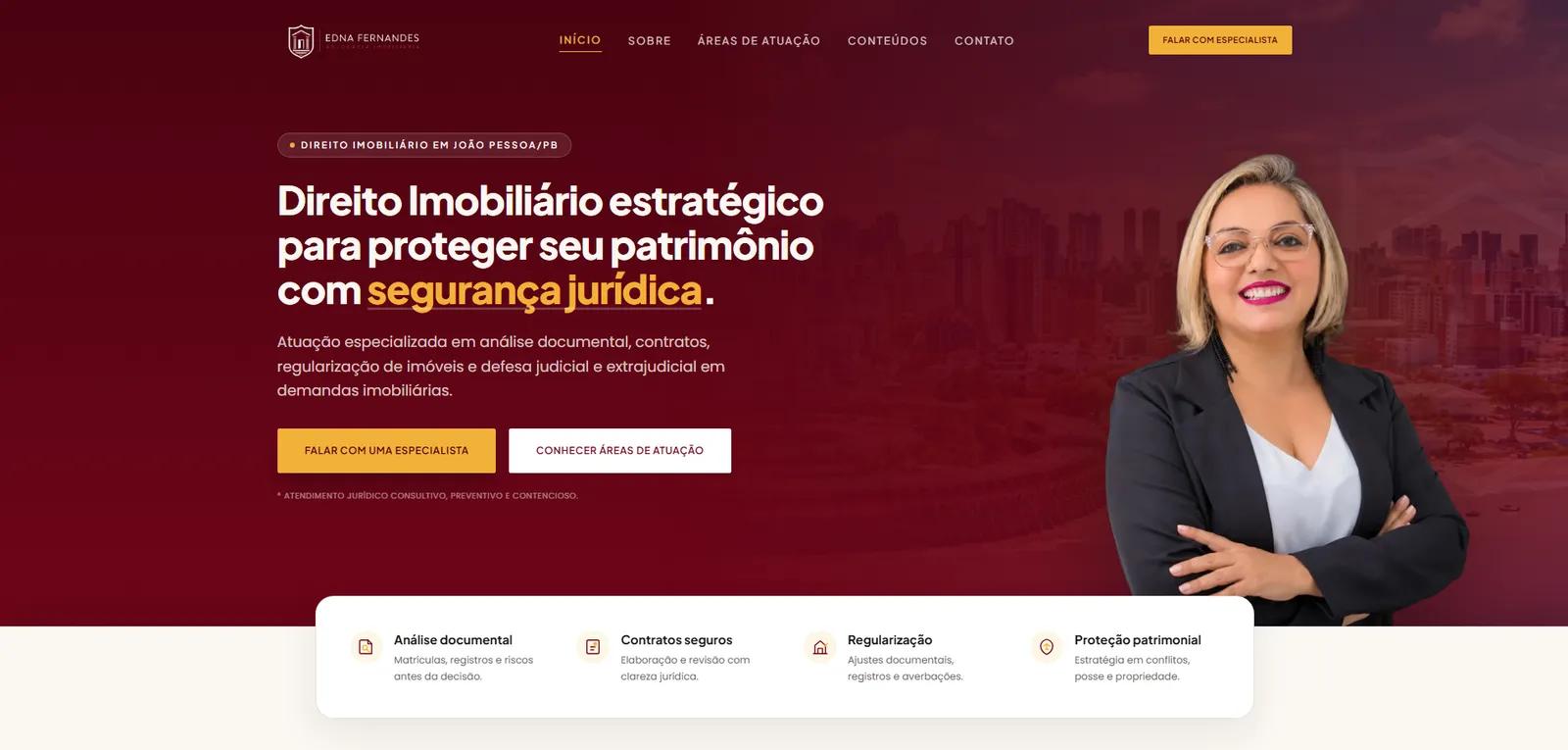 Interface do projeto Edna Fernandes