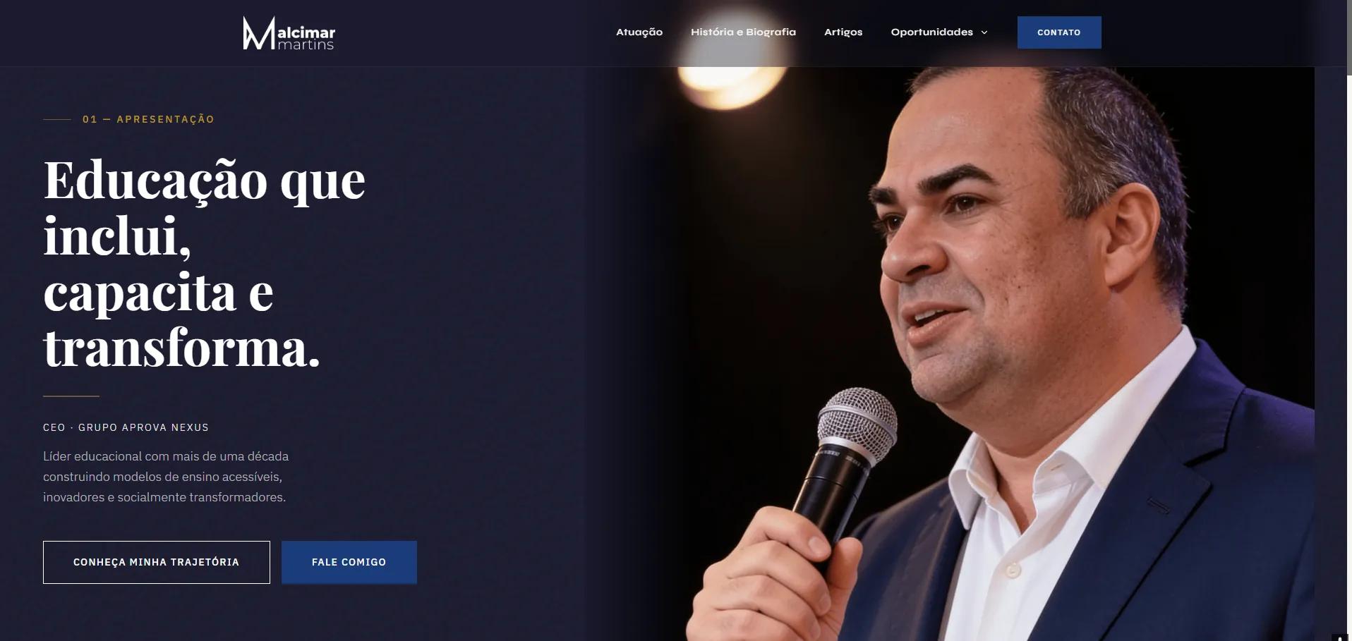 Interface do projeto Alcimar Martins